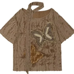 Aesthetic T-Shirts & Graphic Tees*Boogzel Clothing 2007 Aesthetic Butterfly Patch Tee