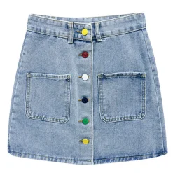 Skirts*Boogzel Clothing 2.0 Artsy Denim Skirt Blue