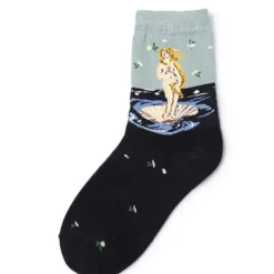 Socks*Boogzel Clothing 2.0 Birth of Venus Botticelli Socks Blue
