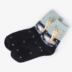Socks*Boogzel Clothing 2.0 Birth of Venus Botticelli Socks Blue