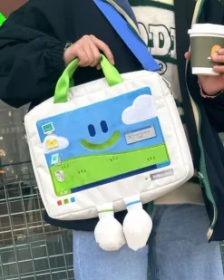 Bags & Purses*Boogzel Clothing 2.0 Windows XP Embroidery Handbag White/green