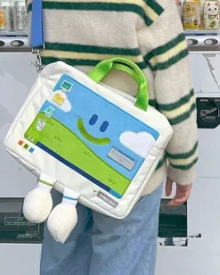 Bags & Purses*Boogzel Clothing 2.0 Windows XP Embroidery Handbag White/green