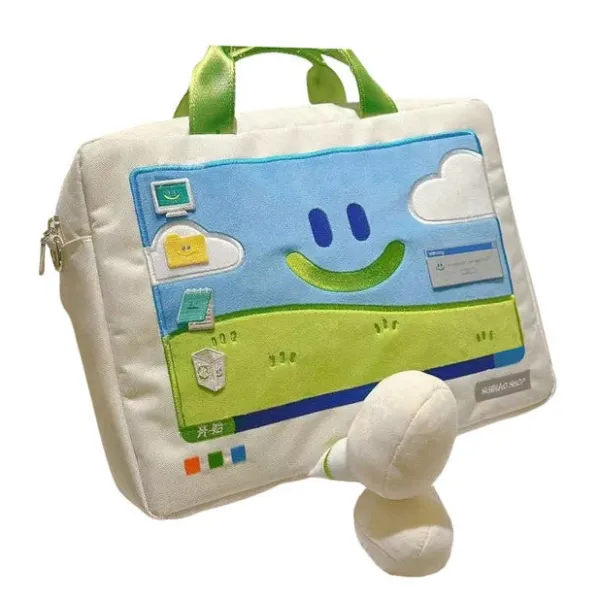 Bags & Purses*Boogzel Clothing 2.0 Windows XP Embroidery Handbag White/green