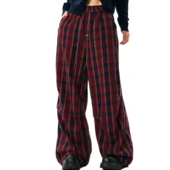 Pants & Trousers*Boogzel Clothing Academy Punk Plaid Pants Red/blue
