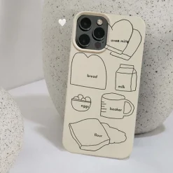 Iphone Cases*Boogzel Clothing Aesthetic Breakfast iPhone Case Beige