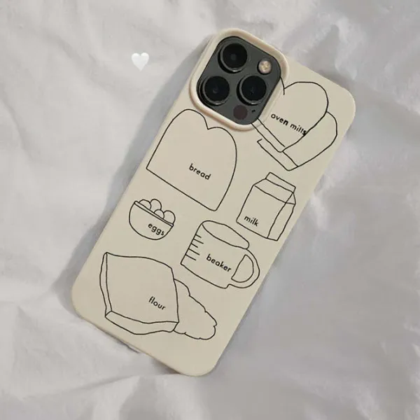 Iphone Cases*Boogzel Clothing Aesthetic Breakfast iPhone Case Beige