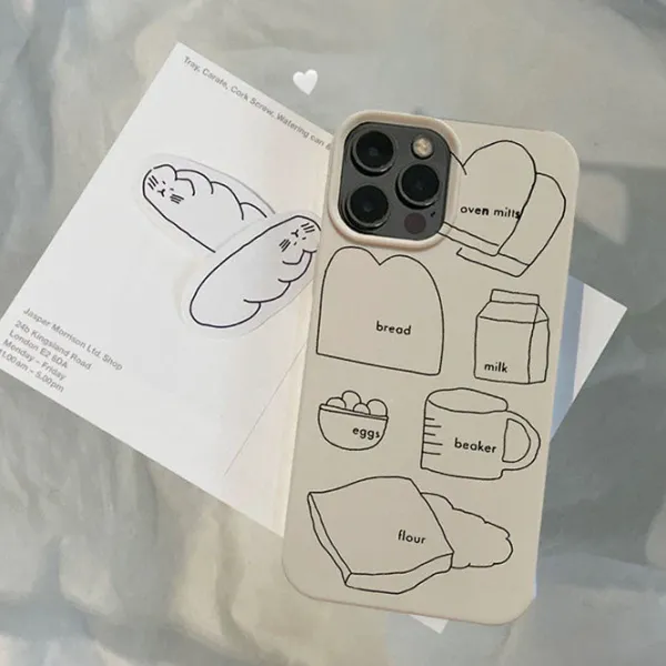 Iphone Cases*Boogzel Clothing Aesthetic Breakfast iPhone Case Beige