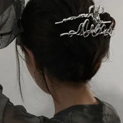 Hair Accessories*Boogzel Clothing Aesthetic Hair Claw Silver
