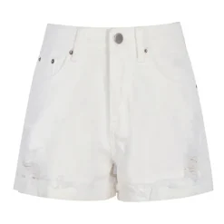 Shorts*Boogzel Clothing Aesthetic Outlines Embroidery Shorts White