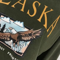 Sweatshirts*Boogzel Clothing Alaska Print Sweatshirt Green