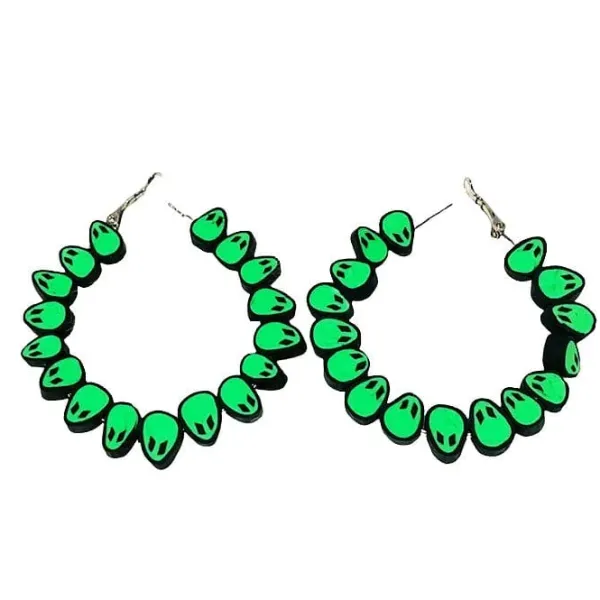 Earrings*Boogzel Clothing Alien Earrings Green