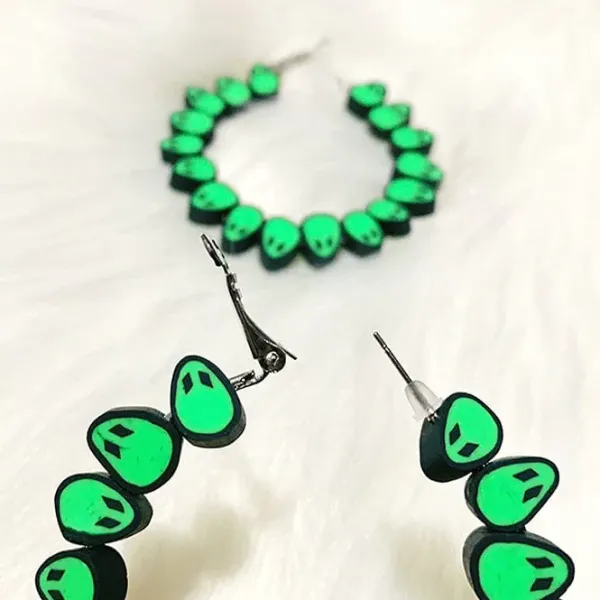 Earrings*Boogzel Clothing Alien Earrings Green