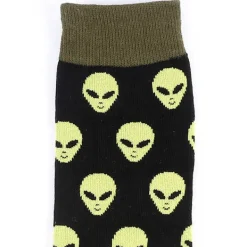 Socks*Boogzel Clothing Alien Socks Black