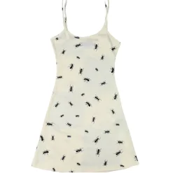 Dresses & Rompers*Boogzel Clothing All Over Ant Print Ribbed Slip Dress Beige