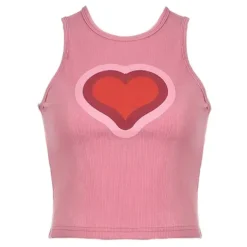 Y2K Tops|Crop Tops*Boogzel Clothing All You Need Is Love Tank Top Pink