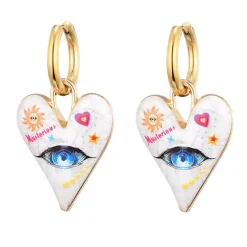Earrings*Boogzel Clothing All-Seeing Heart Earrings Multi