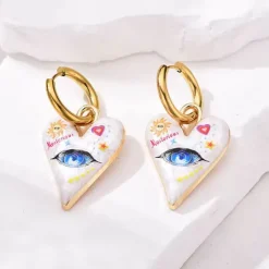 Earrings*Boogzel Clothing All-Seeing Heart Earrings Multi