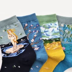 Socks*Boogzel Clothing Almond Blossoms Van Gogh Socks Blue