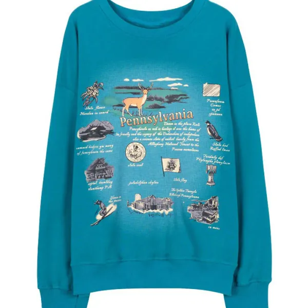 Sweatshirts*Boogzel Clothing American Girl Pennsylvania Sweatshirt Blue