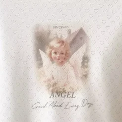 Long Sleeve Tops*Boogzel Clothing Angel Print Long Sleeve Top White
