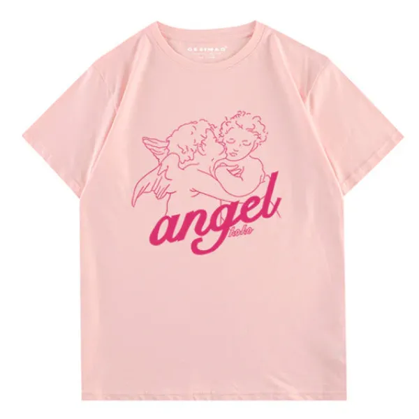 Aesthetic T-Shirts & Graphic Tees*Boogzel Clothing Angel T-Shirt Pink