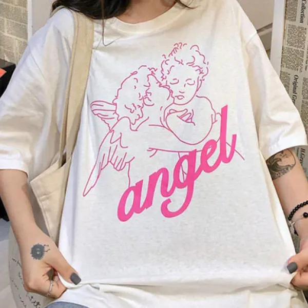 Aesthetic T-Shirts & Graphic Tees*Boogzel Clothing Angel T-Shirt Pink