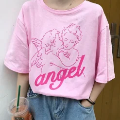 Aesthetic T-Shirts & Graphic Tees*Boogzel Clothing Angel T-Shirt Pink