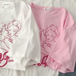 Aesthetic T-Shirts & Graphic Tees*Boogzel Clothing Angel T-Shirt Pink