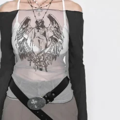 Long Sleeve Tops*Boogzel Clothing Angel Wings Long Sleeve Top Black