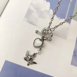 Necklaces & Chokers*Boogzel Clothing Angelcore Aesthetic Chain Necklace Silver