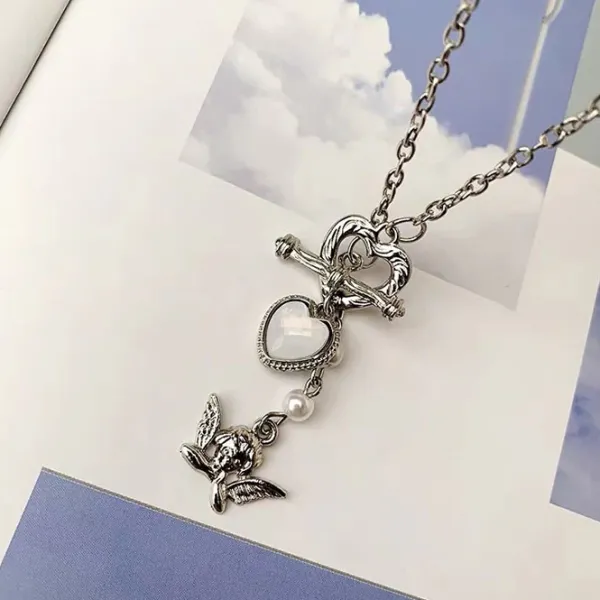 Necklaces & Chokers*Boogzel Clothing Angelcore Aesthetic Chain Necklace Silver