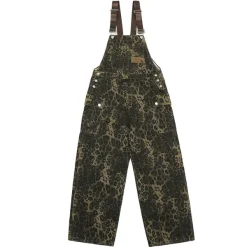 Dresses & Rompers*Boogzel Clothing Animal Instincts Leopard Print Denim Overalls Brown