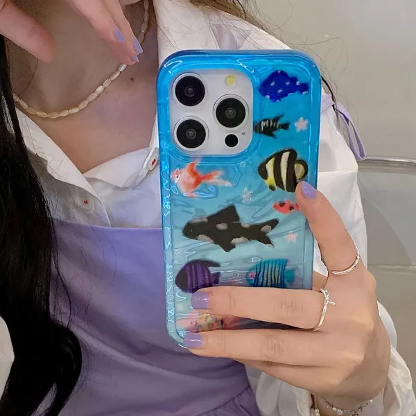 Iphone Cases*Boogzel Clothing Aquaria Fishes iPhone Case Blue