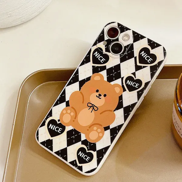 Iphone Cases*Boogzel Clothing Argyle Bear iPhone Case