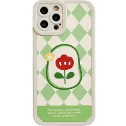 Iphone Cases*Boogzel Clothing Argyle Flower iPhone Case Green