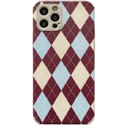 Iphone Cases*Boogzel Clothing Argyle Pattern iPhone Case Red/blue