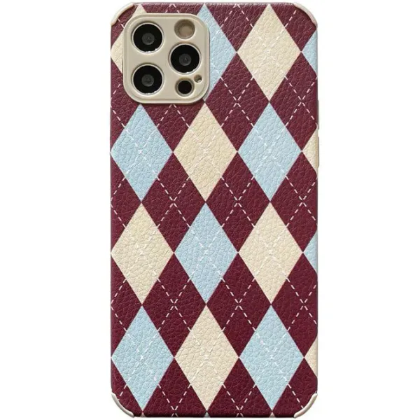 Iphone Cases*Boogzel Clothing Argyle Pattern iPhone Case Red/blue