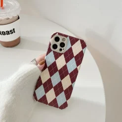 Iphone Cases*Boogzel Clothing Argyle Pattern iPhone Case Red/blue
