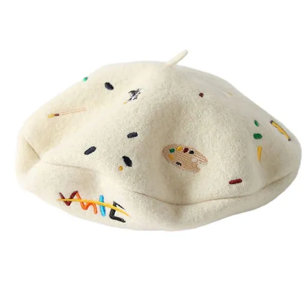 Hats*Boogzel Clothing Artsy Aesthetic Beret White