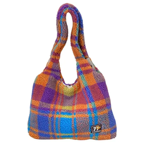 Bags & Purses*Boogzel Clothing Autumn Feels Plaid Tote Bag Multi