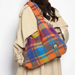Bags & Purses*Boogzel Clothing Autumn Feels Plaid Tote Bag Multi