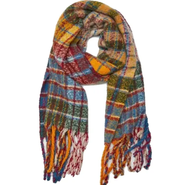 Other*Boogzel Clothing Autumn Feels Plaid Wool Scarf Multi