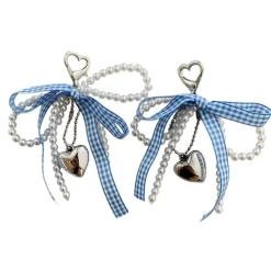 Other*Boogzel Clothing Baby Plaid Bow Shoe Charms Blue