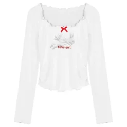 Long Sleeve Tops*Boogzel Clothing Baby Girl Bunny Long Sleeve Tee White