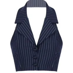 Crop Tops*Boogzel Clothing Baby Lies Halter Tailored Vest