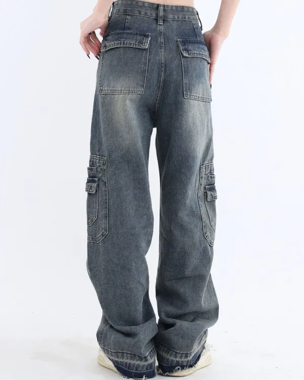 Jeans*Boogzel Clothing Bad Advice Cargo Jeans Blue