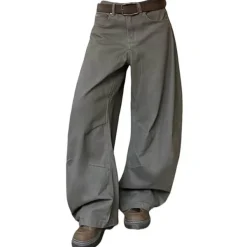 Mens|Jeans*Boogzel Clothing Bad Habits Wide-Leg Jeans Grey