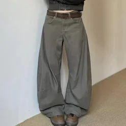 Mens|Jeans*Boogzel Clothing Bad Habits Wide-Leg Jeans Grey