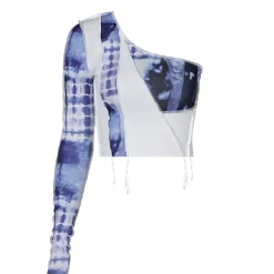 Crop Tops|Long Sleeve Tops*Boogzel Clothing Baddie Back In Business Top Blue/white