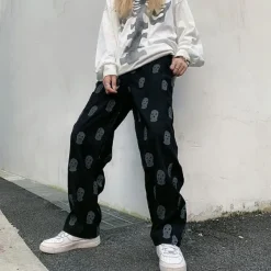 Pants & Trousers*Boogzel Clothing Balaclava Print Wide Leg Pants